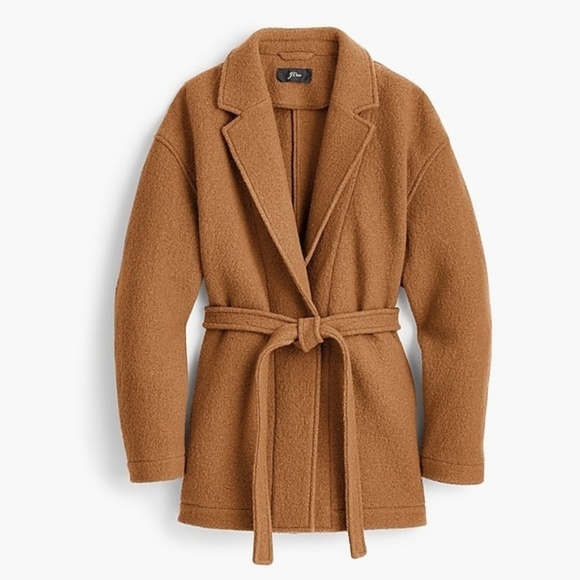 NWT CAMILLE SHORT WRAP COAT IN ITALIAN WOOL LARGE - Picture 4 of 6